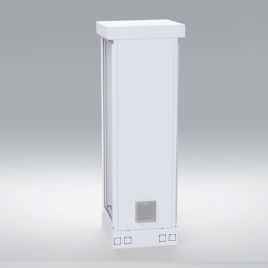 Gabinete para Piso, Capacidad, 31 Unidades de Rack, Doble puerta y Postes frontales e intermedios ajustables, Color Blanco, Se envía el Gabinete Armado.