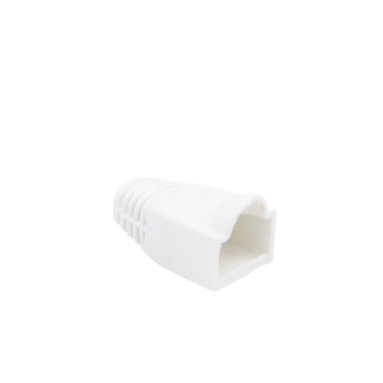 Bota Plástica para protección de Plug RJ45, Color Blanco