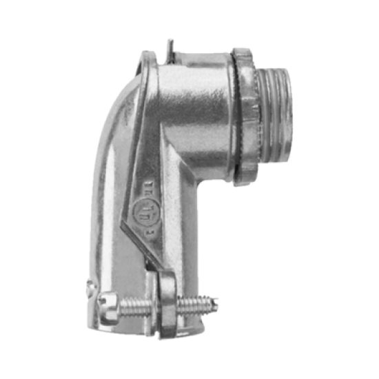 Conector curvo para tubo flexible 3/4