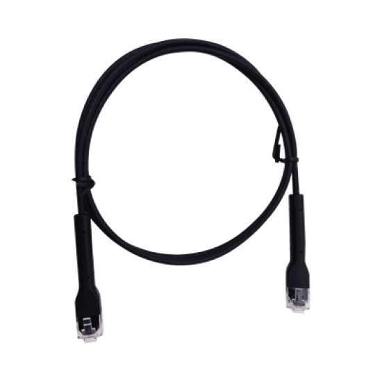 Cable de Parcheo Ultra Slim Con Bota Flexible UTP Cat6 - 3 m Negro Diámetro Reducido