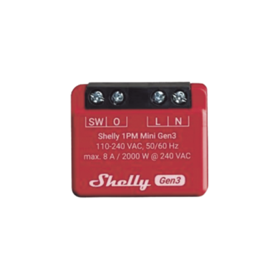 Mini Interruptor inteligente con Wi-Fi, medición de consumo, 1 canal 8A, compatible con asistentes de voz Alexa y GoogleHome