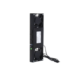 Kit de 2 Ventiladores (12 x 12 cm) con 3 Tomas de Corriente 110 Vca/50 Hz con Clavija