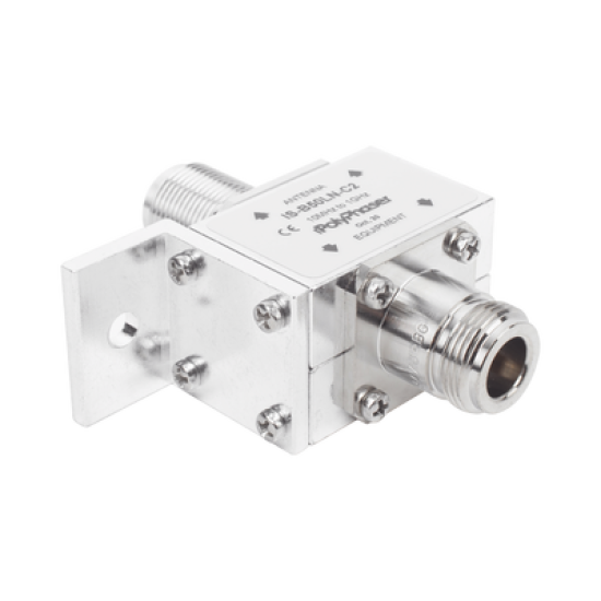 Protector RF Coaxial Para 10 - 1000 MHz de Ceja Frontal y Conectores N Hembra en Ambos Lados, 50 Ω