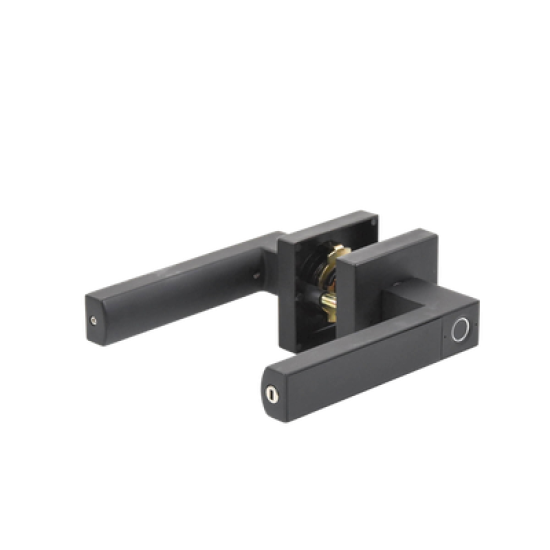 Manija Castelli Biométrica/ Acabado Negro / 30 usuarios/Para Puerta Izq o Derecha de 60-70mm