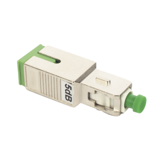 Atenuador Optico Macho-Hembra con Conector SC/APC de 5 dB para Fibra Monomodo 