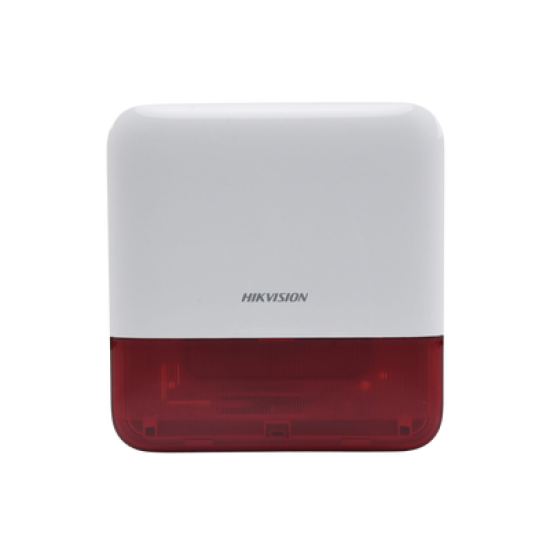 (AX PRO) Sirena Inalámbrica con Estrobo Rojo para Exterior IP65 / 110 dB