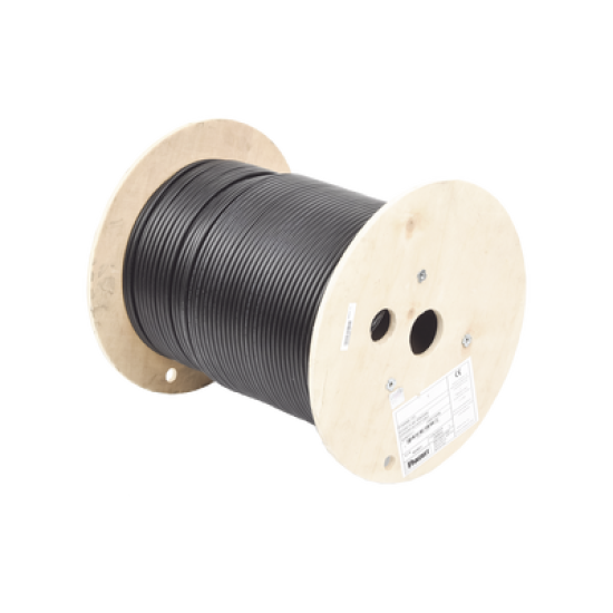 Bobina de Cable Planta Externa con Gel, de 4 pares, Cat6A, Blindado F/UTP, Color Negro, 305m