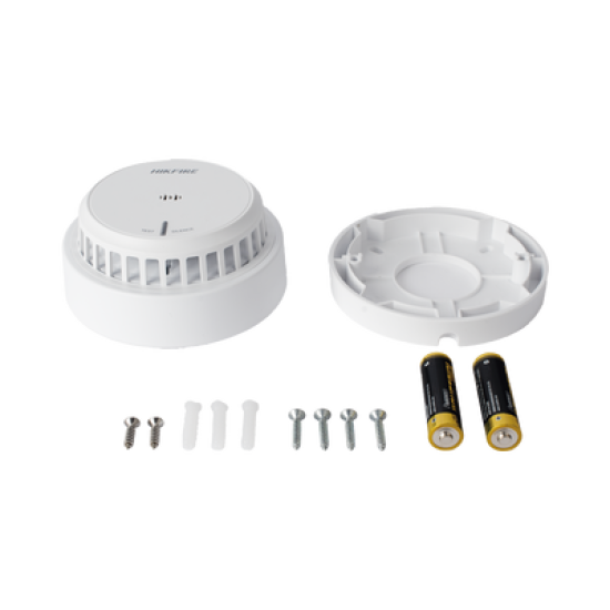 (HikFire) Detector de Humo Óptico Hikvision / Tecnología Avanzada de Detección de Incendios / Alarma Temprana y Fiabilidad Certificada / Soporta Salida de Alarma