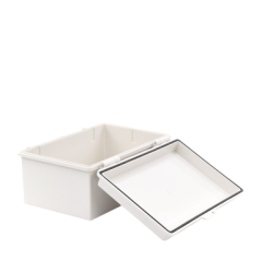 Gabinete de Plástico ABS, Uso en Intemperie ip66 (300 x 300 x 180 mm) Cierre por Broche Inoxidable y Permite Cerrado con Candado y Llave (Perno 5mm) No Incluido