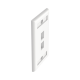 Placa de Pared Vertical, Salida Para 2 Puertos Keystone, Con Espacios Para Etiquetas, Color Blanco
