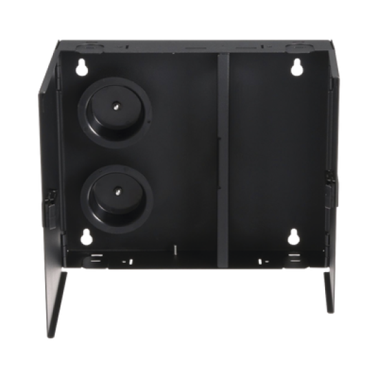 Caja de Conexión de Fibra Óptica, Para Montaje en Pared, Acepta 2 Placas FAP o FMP, Hasta 48 Fibras, Color Negro