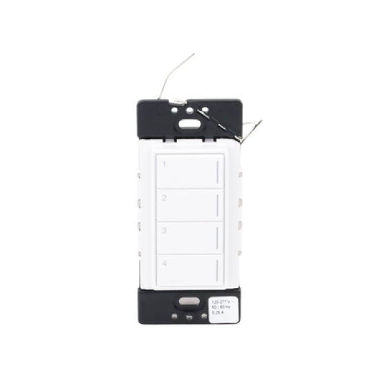 (RadioRa3) Botonera Sunnata Negro 4 escenas para Radio RA3, programe escenas diferentes en cada botón.