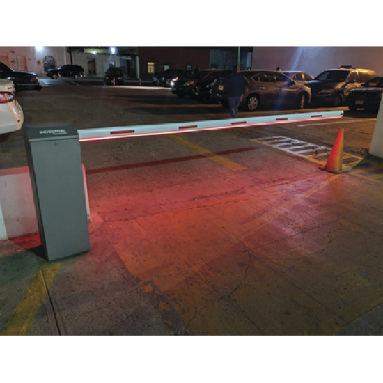 Barrera vehicular derecha / Soporta Brazo de hasta 3 m / Apertura en 1.5 s / Final de Carrera Ajustable por Programación / 