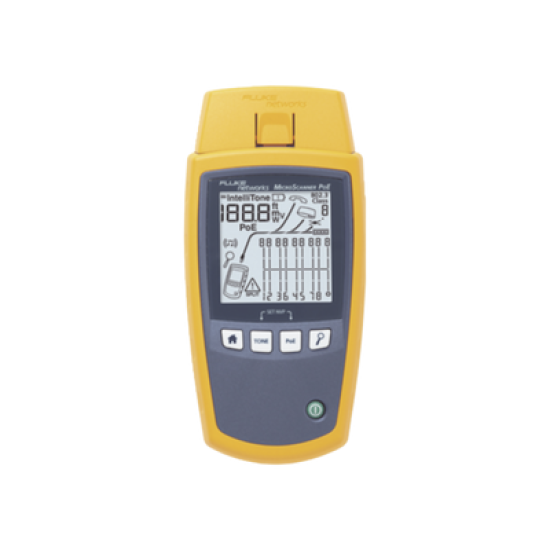 Verificador de Red MicroScanner PoE, para Comprobación de Redes de Voz, Datos, Video y PoE 802.3af, at, bt y UPOE, Con Pantalla LCD Retroiluminada