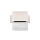 Mini caja de piso rectangular en acero inoxidable con 2 contactos eléctricos (11000-21201)