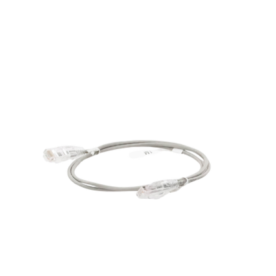 Cable de Parcheo Slim UTP Cat6 - 1 metro, Gris, Diámetro Reducido (28 AWG)