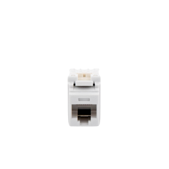 Conector Jack Estilo 110 (de Impacto), Tipo Keystone, Categoría 5e, de 8 posiciones y 8 cables, Color Blanco