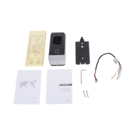 Lector esclavo PROX EM IP65 / Huella Digital / Lector de Tarjetas de Proximidad / RS-485 / Interior y Exterior / Requiere Panel de Control de Acceso DS-K2604,02,01