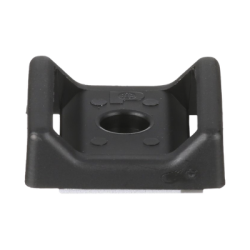 Sujetador Para Cable, con Adhesivo, 28.5 x 28.5 mm (1.12 in x 1.12 in), Color Negro, Paquete de 100pz