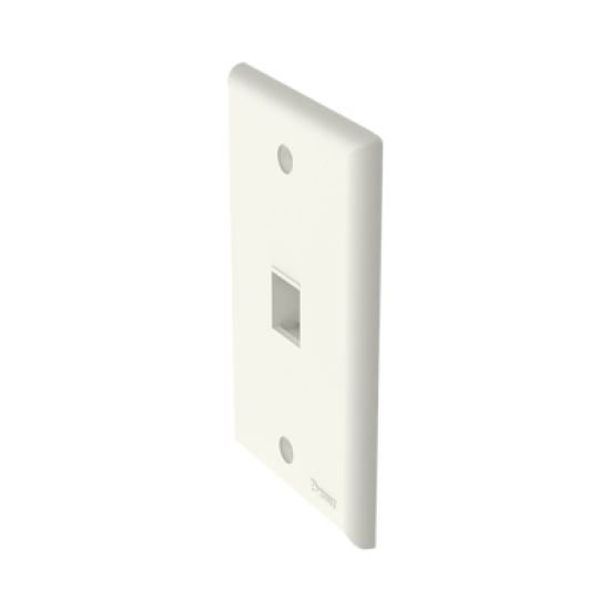 Placa de Pared Vertical, Salida Para 1 Puerto Keystone, Color Blanco Mate
