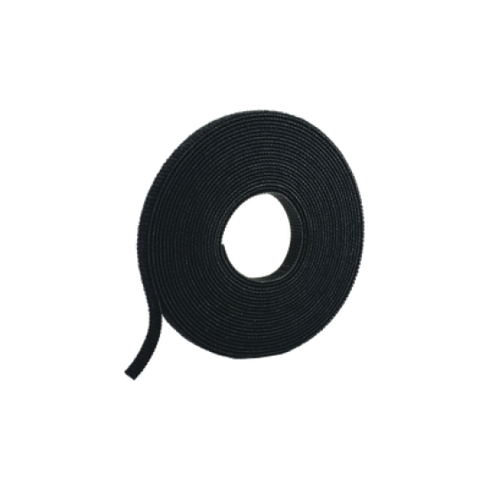 Rollo de Cinta de Contacto, de 15 Pies (4.5m) de Largo, 19.1 mm de Ancho, Color Negro