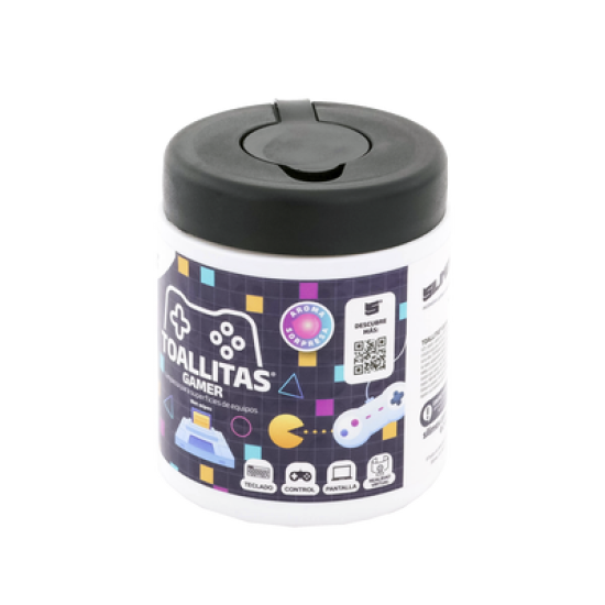 Toallitas Gamers, Excelente Opción Para Gamers que buscan Mantener sus Consolas y Accesorios en Perfecto Estado, Libres de Suciedad y Protegidos Contra Bacterias.