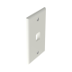 Placa de Pared Vertical Clásica, Salida Para 1 Puerto Mini-Com, Color Blanco Mate