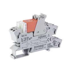 Rele Tensión nominal de entrada: 24 VCC; 2 inversores; Corriente permanente límite 8 A