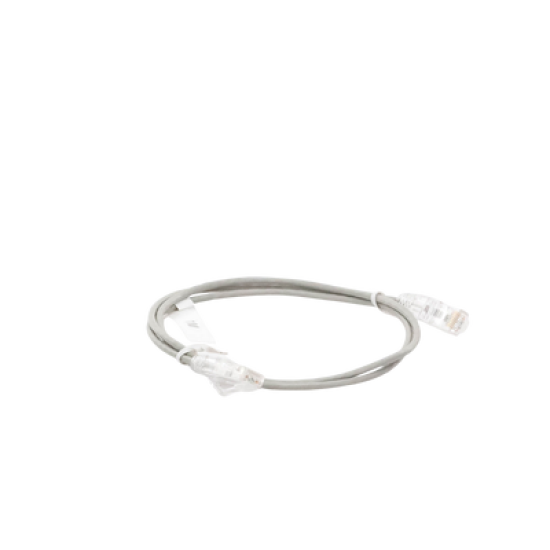 Cable de Parcheo Slim UTP Cat6 - 1 metro, Gris, Diámetro Reducido (28 AWG)