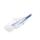 Cable de Parcheo Slim UTP Cat6 - 30 cm Azul Diámetro Reducido (28 AWG)