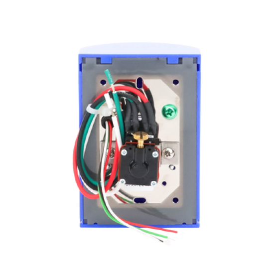 Botón De Salida De Emergencia Con Bocina De Advertencia Integrada, Interior/Exterior, Texto En Ingles, Tapa Protectora De Policarbonato Súper Resistente, Llave Para Restablecer