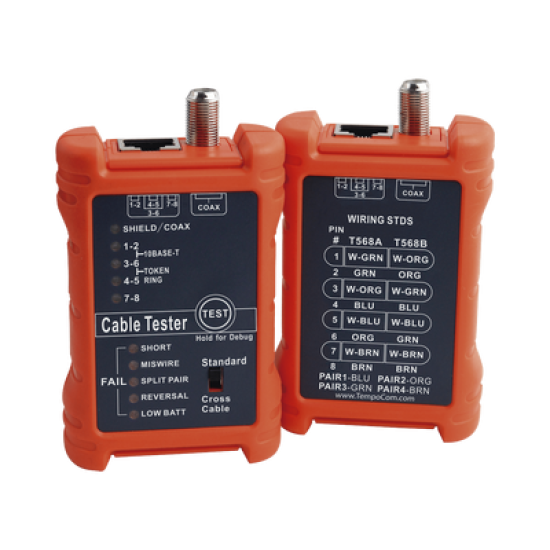 Tester Profesional para mapeo de cables de red/coaxiales