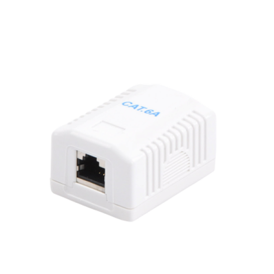 Caja de pared con 1 puerto, incluye 1 jack STP Cat6A