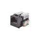 Módulo Jack Keystone Cat6 con terminación 110 (Punchdown) para faceplate - Color Negro