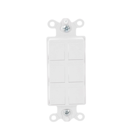 Caja de pared para contactos varios, 6 mini espacios.