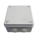 Caja tipo estanca IP55, con 6 entradas, tapa y tornillo de vuelta de 1/4, 100 X 100 X 50 mm, color gris