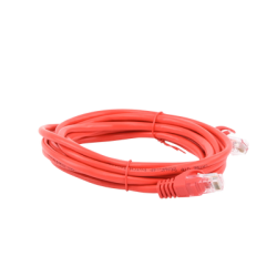 Cable de Parcheo UTP Cat5e - 3.0m. - Rojo
