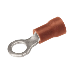 Zapata Terminal de Ojillo  para Tornillo 1/8 in (3 mm) calibre 22-16 AWG con aislamiento de vinilo.