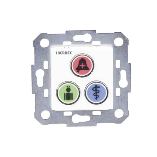 Modulo de 3 Botones iluminados / Alarma / Cancelar y Código Azul / BUS RS485 / Compatible con NX0019/B, NX1021 Y NX0015