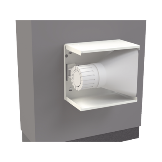 Gabinete para Resguardo de Sirena de 30 W (SF581A o SF581L No incluida), Preparación para Tamper (No incluido). 