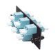 Placa Acopladora de Fibra Optica FAP, Con 6 Conectores LC Duplex (12 Fibras), Para Fibra Multimodo OM3/OM4, Color Aqua