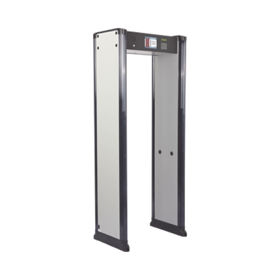 Arco Detector de Metales de 33 Zonas con Anclaje para Fijarse al Piso. Incluye Sensor IR para evitar falsas Alarmas / Certificado por la Administración Federal de Aviación de EE. UU. (FAA)