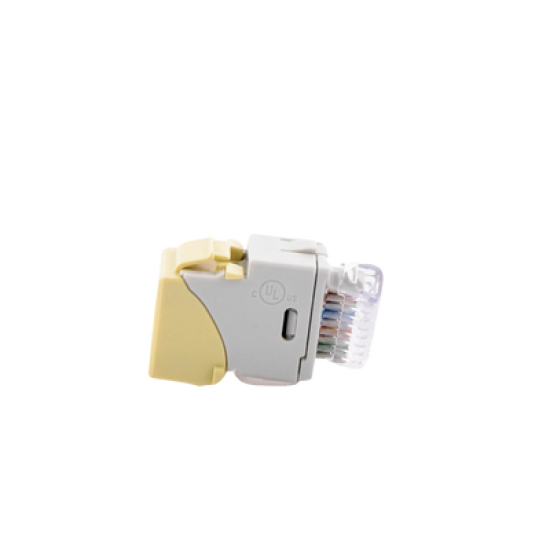 Jack UltraMAX Cat6A, UTP, Tipo Keystone, Color Marfil, Punch Down
