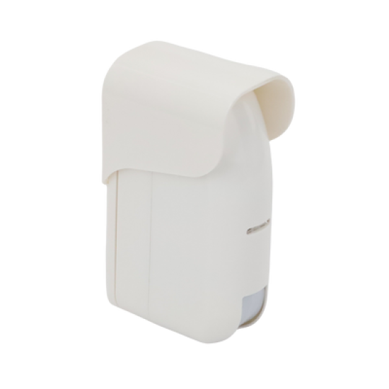 Sensor de Movimiento Tipo Cortina / 100 % Exterior / Alimentado por baterias / Doble tecnologia MW & PIR / Compatible con cualquier panel de alarma