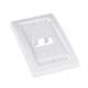 Placa de Pared Vertical Ejecutiva, Salida Para 2 Puertos Mini-Com, Con Espacios Para Etiquetas, Color Blanco