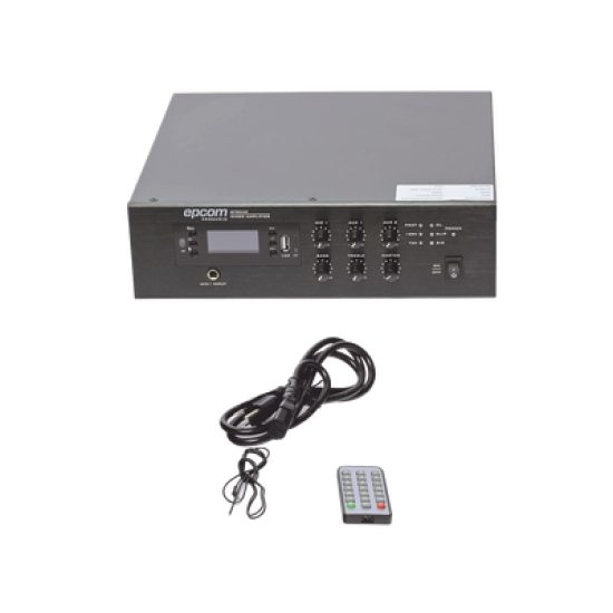 Mini Amplificador de Audio Mezclador | 240W RMS | Sistema 70/100V | MP3 | Tuner | Bluetooth | Musica ambiental y Voceo