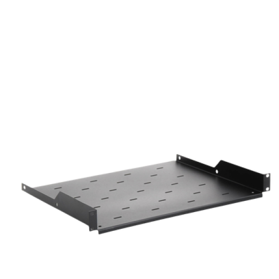 Charola para Soportar Equipos en Rack de 19, Profundidad de 34 cm, Color Negro, 1U
