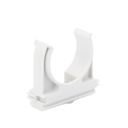 Soporte de presión (Abrazadera), PVC Auto-extinguible, abierto para tubería de 32 mm