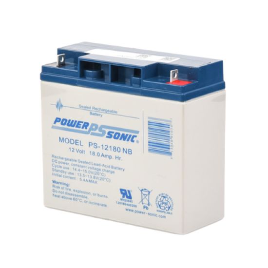 Batería 12V, 18AH, Para Respaldo, Tecnologías AGM/VRLA, Diseño De Vida Útil 5 Años, Terminales Tipo NB, Listada UL, Libre De Mantenimiento