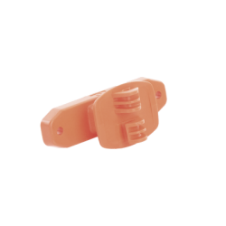 Aislador de Paso color Naranja reforzado para cercos eléctricos, resistente al clima extremoso